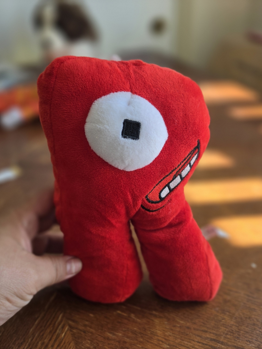 Red Plush Monster Stuffed Toy - Soft Kids Plushie